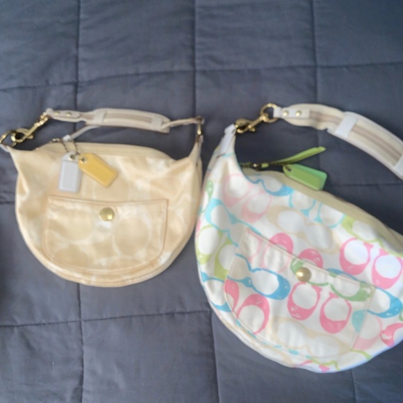 ✨VINTAGE✨ Coach “mini Hampton signature scribble C hobo” shoulder bag ! - Picture 6 of 6